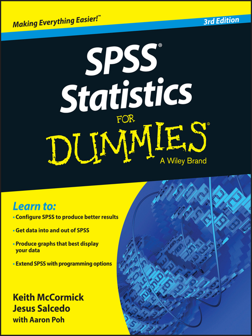 Couverture de SPSS Statistics for Dummies